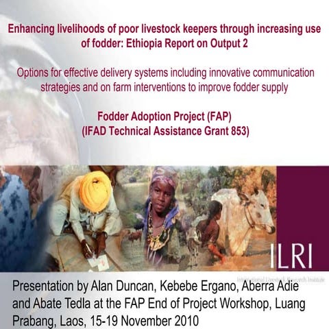 Enhancing livelihoods of poor livestock keepers through increasing use of fod...