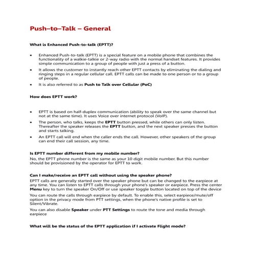 Sonim XP5 FAQ GUIDE For ATT