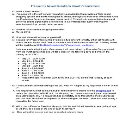 Faq i procurement