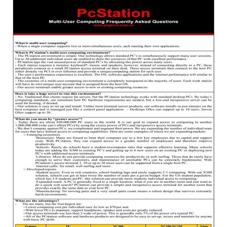 Faq Multiuser P Cstation