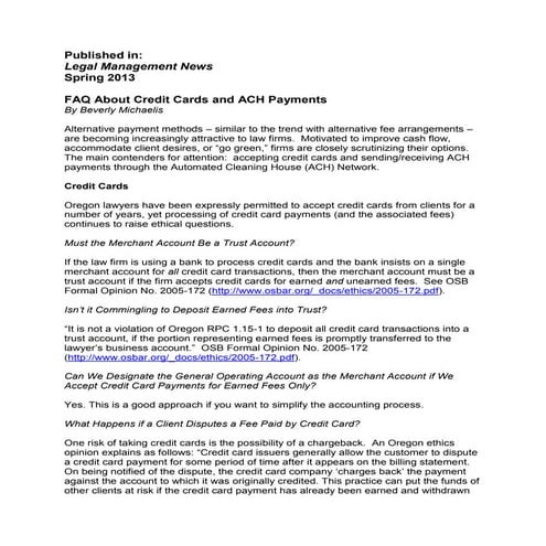 ACH Processing and Reconciliation Guide | PDF