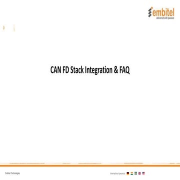 CAN FD Stack Introduction & Related FAQ