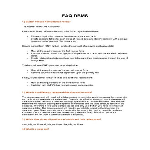 Faq dbms