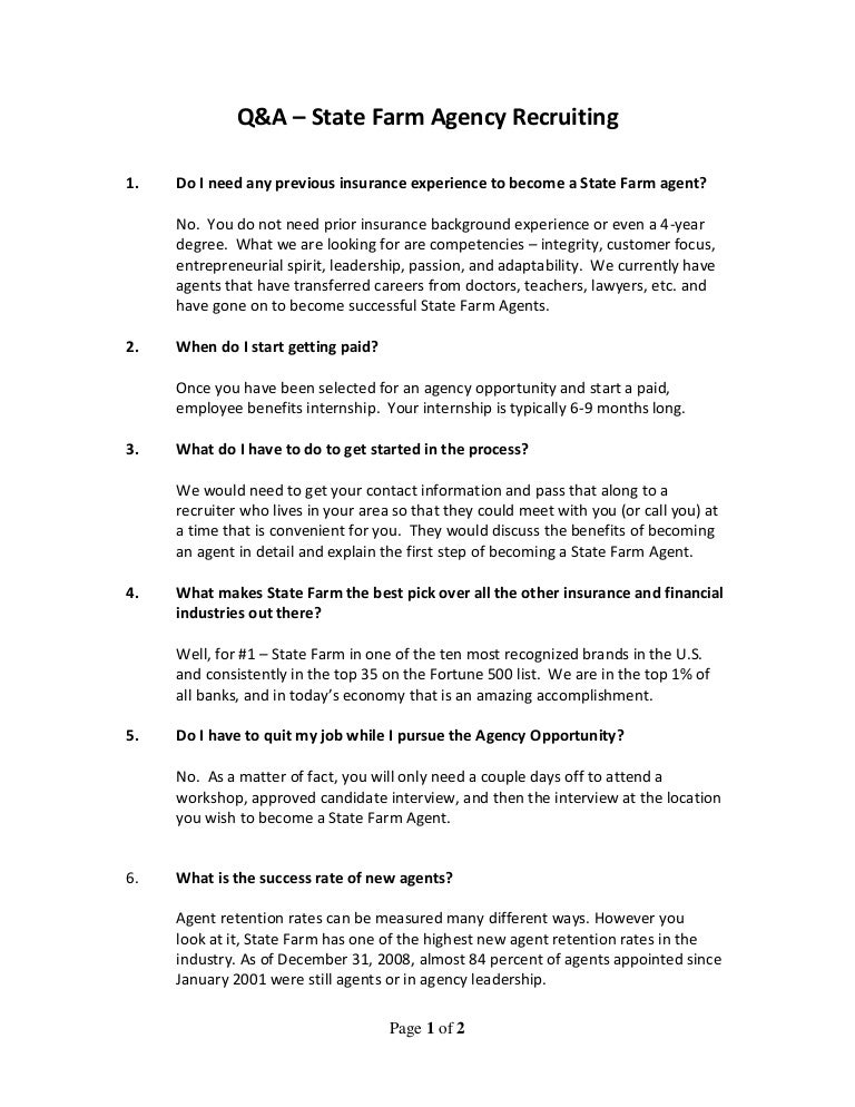 Faqs About State Farm Agency Opportunity