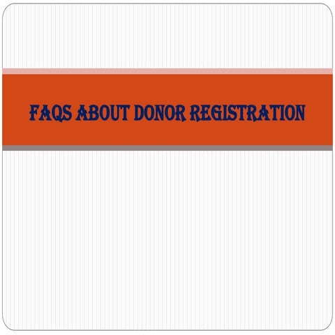 Faqs about stem cell donor registration