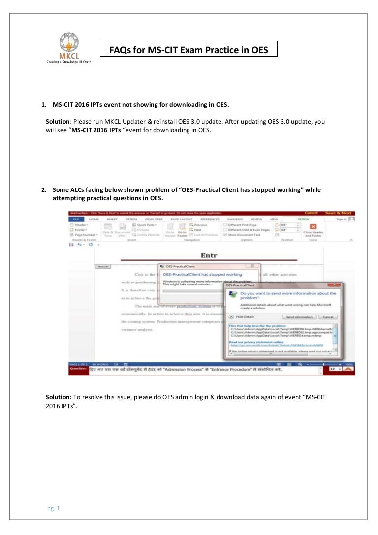 Faqs for ms cit exam practice in oes (1)