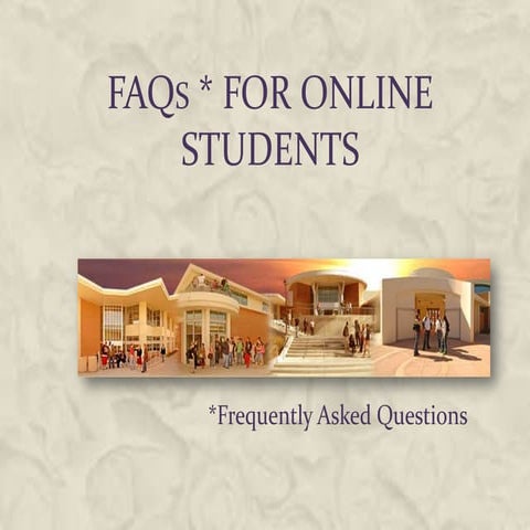 FAQs for online students