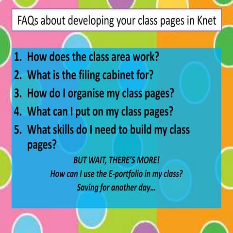 FAQs how do i develop my class area