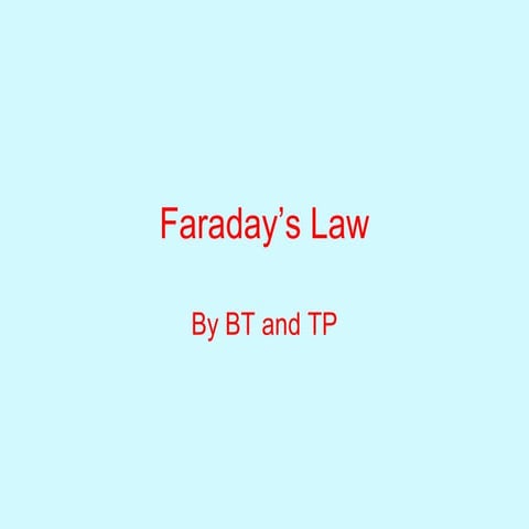 Faradays law