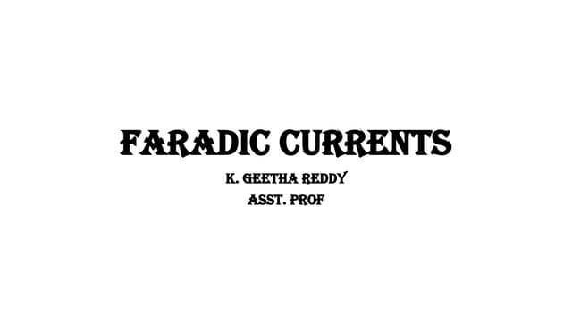Faradic Facial Treatment | PPTX