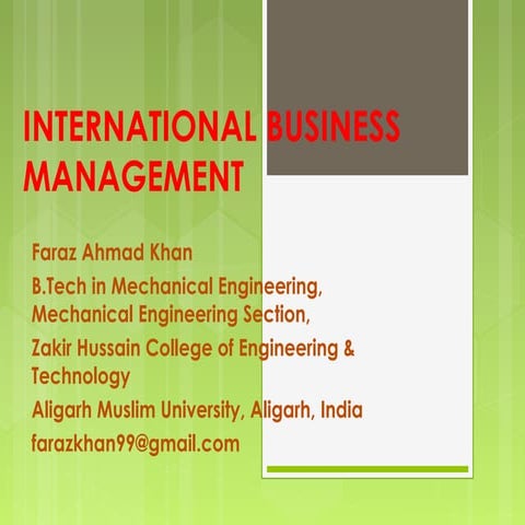 1 managing in global environment | PPTX