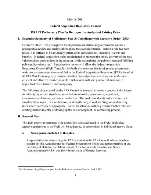 Federal Acquistion Regulation Preli...