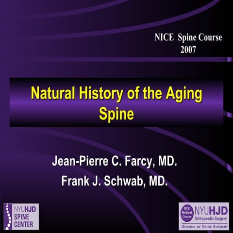 Spine Natural History Through Human Life