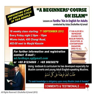 Fardh ain beginners'course(poster)s...