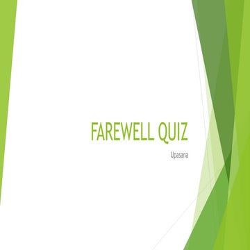 Farewell Quiz 2018