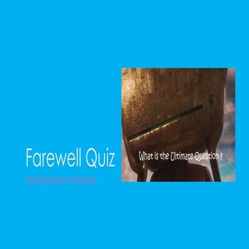 Farewell quiz 2015 HBTI