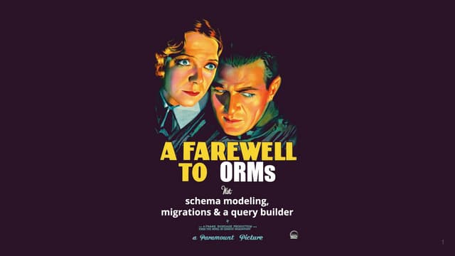 A farewell to ORMs