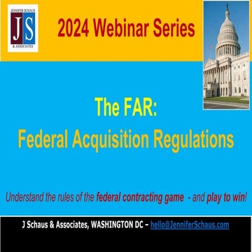 2024: The FAR, Federal Acquisition Regulations - Part 1