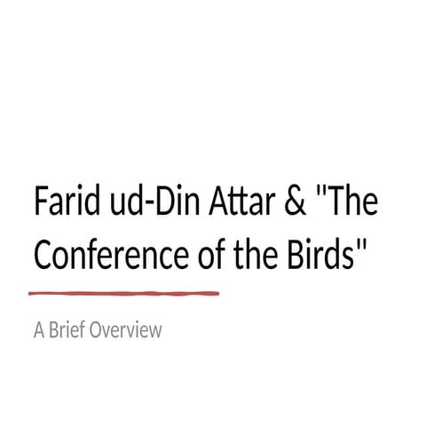 Farid_Attar presentation and the title b