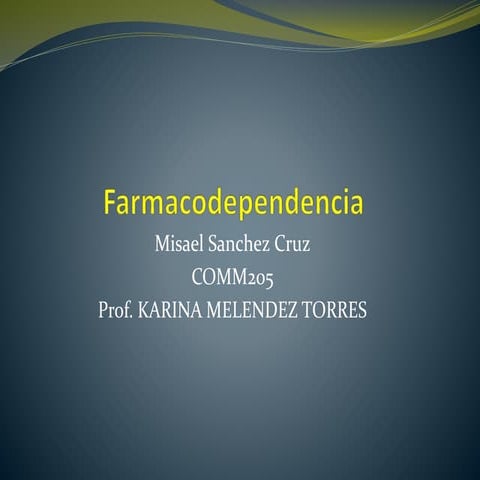 Farmacodependencia oficial