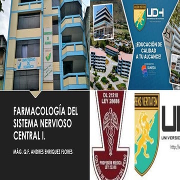 FARMACOLOGIA DEL SISTEMA NERVIOSO UDH TINGO MARIA