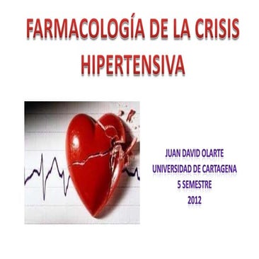 Farmacología de la crisis hipertensiva 