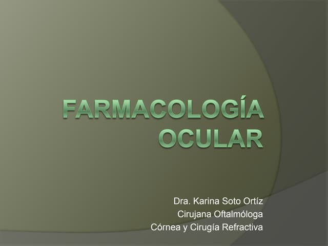 Farmacología ocular