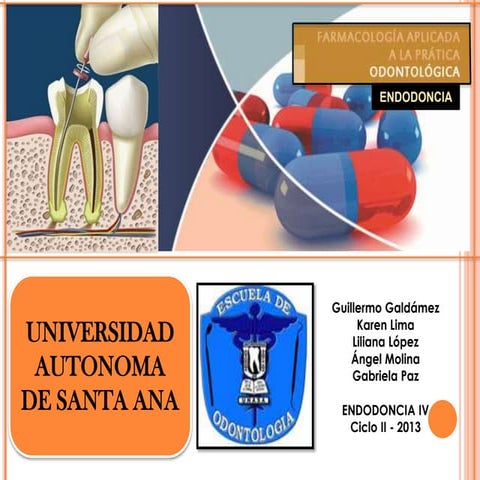 Farmacologia en endodoncia