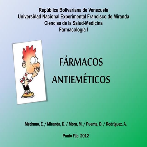Farmacos antiemeticos