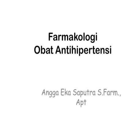 Farmakologi antihipertensi