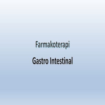 Farmakoterapi Saluran Pencernaan : antasid