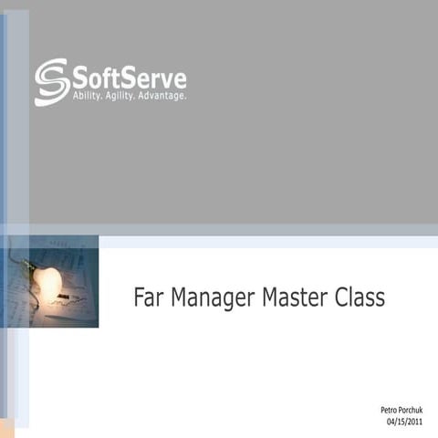 Far manager master_class | PPT