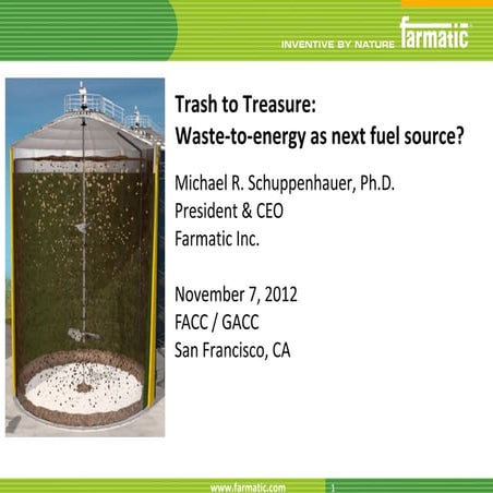 Trash to Treasure: Waste-to-energy as next fuel source? | PPT