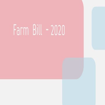 Farm bill 2020 -
