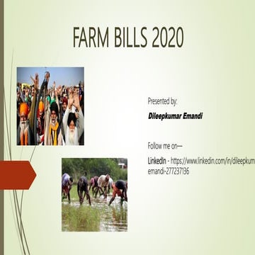 Farm bills 2020