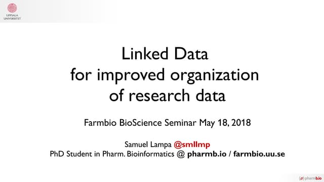 Linked Data  for improved organization  of research data