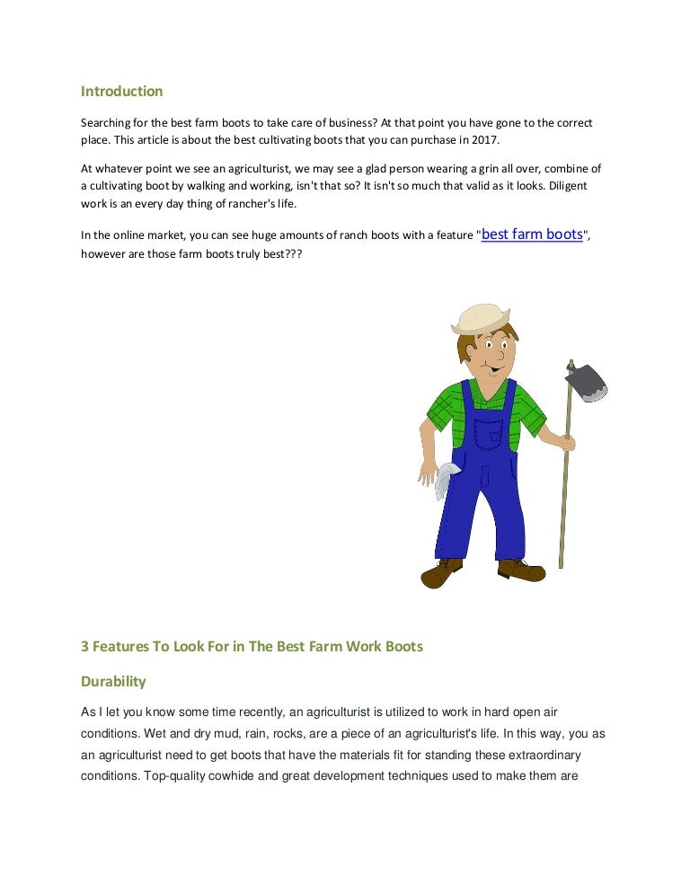 best farm work boots