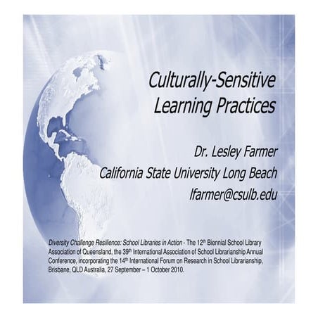 Culturally sensitive learning practices