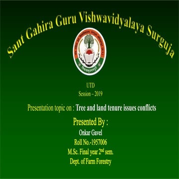 Farm forestry ii (social forestry)