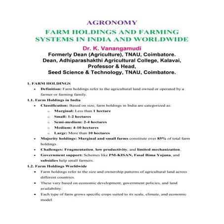 Farm Holdings and Farming Systems in India and Worldwide.pdf