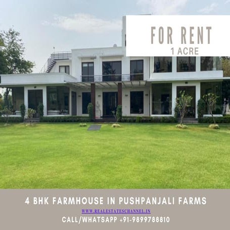 FARMHOUSE FOR RENT IN PUSHPANJALI FARMS | PDF