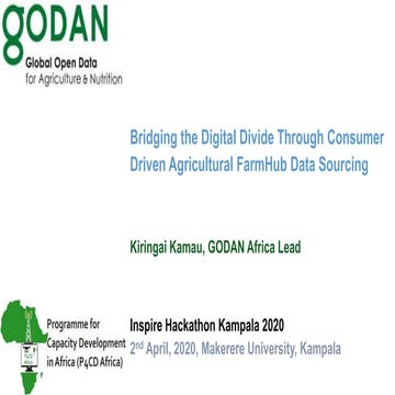 Bridging the Digital Divide Through Consumer Driven Agricultural FarmHub Data...