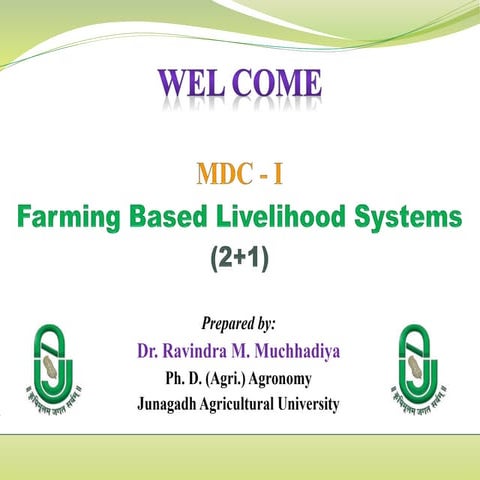 FARMING BASED LIVELIHOOD SYSTEMS LECTURE PPT