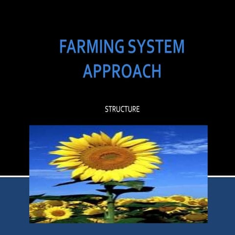 Farming system approach