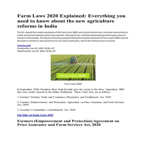 Farm laws 2020 explained 2.02