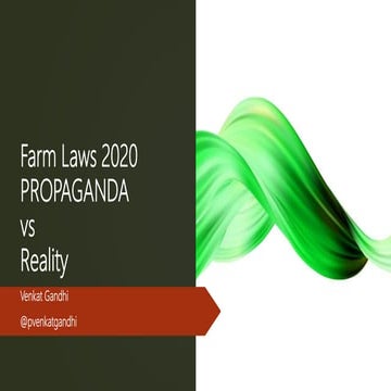 Farm laws 2020 propaganda vs reality