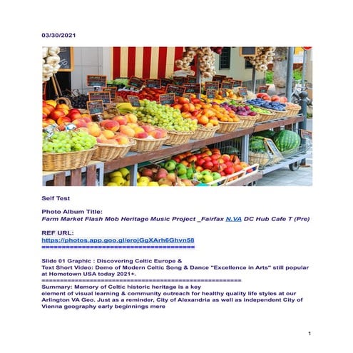 Farm market flash mob vl self test