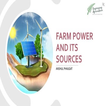 Farm power and its sources