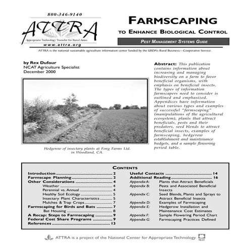 Farmscaping to Enhance Biological Control | PDF