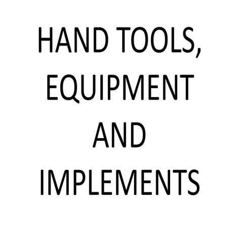 Farm tools, equipment and implements | PPT